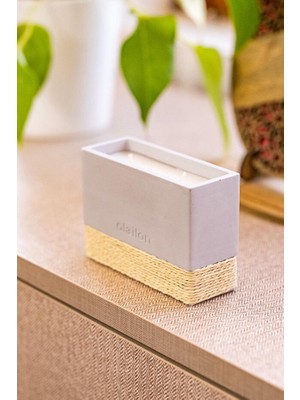 olailon Harmony Kakao & Vanilya Kokulu Beton Mum | Saksı Tasarım | Dekoratif & Modern Stil