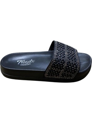 Güven Kundura Kadın Düz Taban Taşlı Terlik