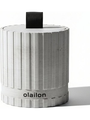 olailon Amber Kokulu Beton Mum | Siyah Kurdeleli | Dekoratif & Modern Tasarım