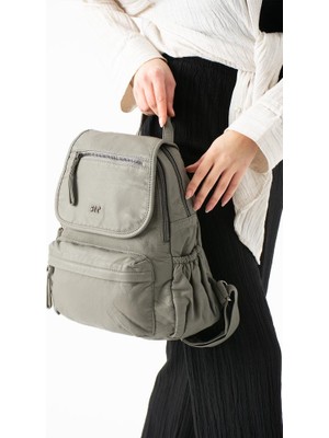 Baginn Y.s.deri Kadın Sırt Çantası Günlük Kullanıma Uygun Çok Cepli Yıkama Suni Deri 30*25 cm Vegan Çanta