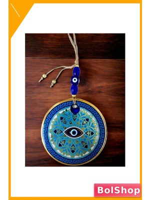 BolShop El Yapımı Mavi Cam Nazar Boncuğu Duvar Dekoru