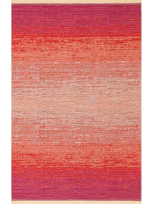Eko Halı Kutnu Kılım Ktn 01 Terra Pınk Modern Ombre Renk Geçişli Yıkanabilir Çift Taraflı Kilim