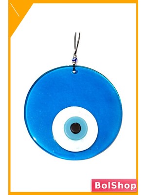 BolShop El Yapımı Cam Nazar Boncuğu Duvar Dekorasyonu Mavi Renk