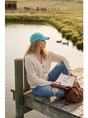 Ritagarcia Kadın Eskitme Görünümlü Vintage Beyzbol Şapkası - Ayarlanabilir Spor Cap