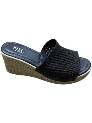 Güven Kundura Kadın Dolgu Topuk Triko Terlik