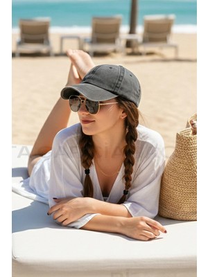 Ritagarcia Kadın Eskitme Görünümlü Vintage Beyzbol Şapkası - Ayarlanabilir Spor Cap