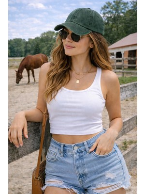 Ritagarcia Kadın Eskitme Görünümlü Vintage Beyzbol Şapkası - Ayarlanabilir Spor Cap