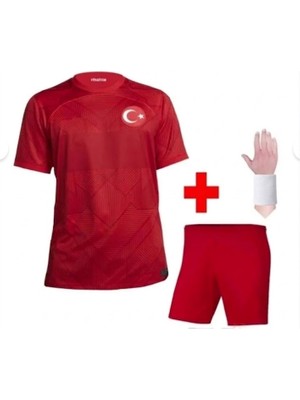 Sidas Türkiye Euro 2024 Isimsiz Kırmızı Çocuk Forması 4'lü Set (Red)