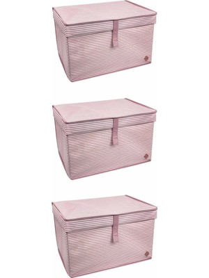 Hayat Store Çok Amaçlı Düzenleyici Kutu Organizer Cırt Cırtlı Hurç Mega Plus Boy 40CM x 30CM x 70CM (3 Adet) ( Lisinya )