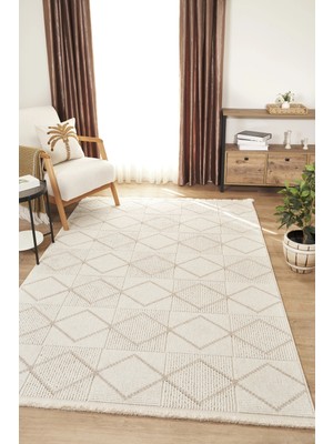 Krem Bej Yumuşak Bukleli Dokuma Halı Bukle Kilim Salon Mutfak Koridor Yolluk Oturma Odası Halısı