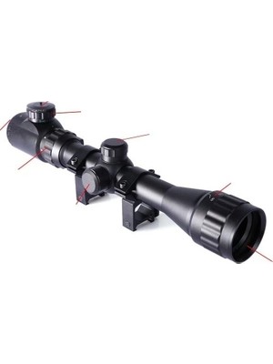 Hayat Store 3-9X32AOEG Çift Işık Kırmızı Yeşil Kaynaklı  Dürbünü ( Lisinya )