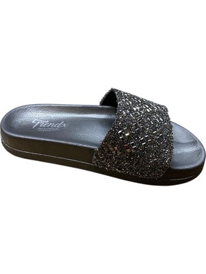 Güven Kundura Kadın Düz Taban Taşlı Terlik