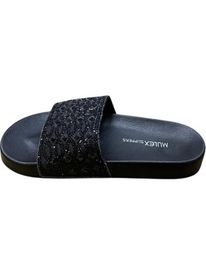 Güven Kundura Kadın Düz Taban Taşlı Terlik