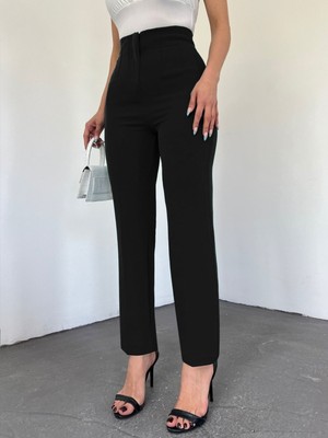 Moda Morfo Zra Pileli Havuç Pantolon -Siyah