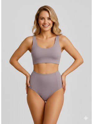 Sheviva Lila Yüksek Bel Toparlayıcı Bikini Altı