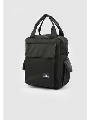 Rivina Darya Çok Bölmeli Saten Yumuşak Deri El Omuz ve Sırt Çantası