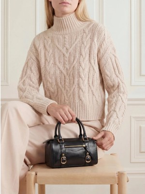 Rivina Kadın Vintage Tasarım Deri Görünümlü Toka Detaylı Fermuarlı Günlük El Omuz ve Çapraz Askılı Çanta