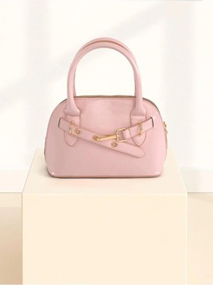 Rivina Reyna Kadın Çift Saplı Özel Kilit Sistemli Kadın El, Çapraz ve Omuz Çanta Pudra