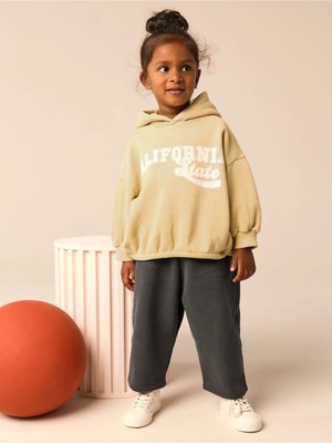 Next Baby Pamuklu Hardal Uzun Kollu Kapüşonlu Üst Jogger Al Üst Takım