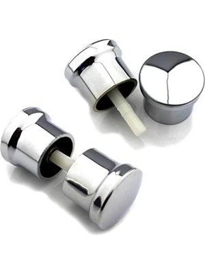 Esranın Dünyası Çift Kapaklı Krom Duşakabin Kulp Seti, 2 Iç 2 Dış