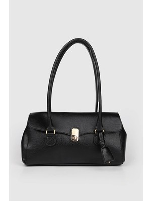 Rivina Monca Kadın Altın Toka Detaylı Kilitli Günlük Omuz Çantası