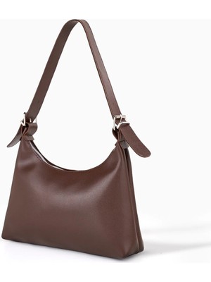 Rivina Hazel Kadın Ayarlanabilir Askılı Tek Saplı El Kol ve Omuz Çantası Kahverengi