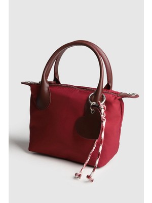 Rivina Meyli Kadın Mini Boy Charm Detaylı Paraşüt Kumaş El Çantası