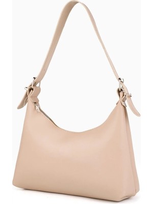 Rivina Hazel Kadın Ayarlanabilir Askılı Tek Saplı El Kol ve Omuz Çantası Açık Vizon