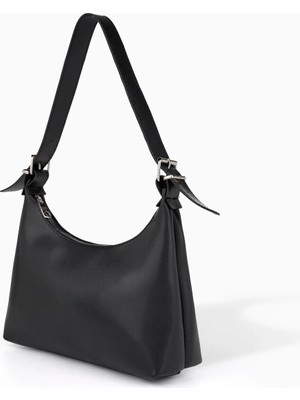 Rivina Hazel Kadın Ayarlanabilir Askılı Tek Saplı El Kol ve Omuz Çantası Siyah