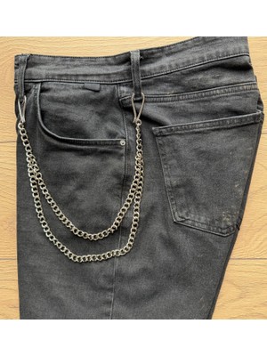 Metal Giyim Ikili Kalın Pantolon Zinciri