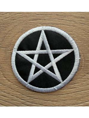 Metal Giyim Pentagram Yıldızı Ufak Boy Patch Yama