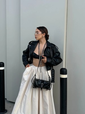 Rivina Nunda Kadın Retro-Vintage Model El Omuz ve Kol Çantası Siyah