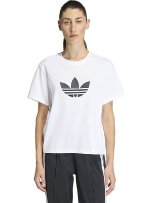 Markali Adidas Trefoıl Boxy T Kadın Beyaz Tişört KD6225