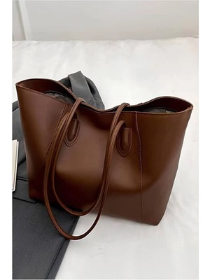 Rivina Dona Kadın Büyük Boy Omuz ve Kol Çantası Taba