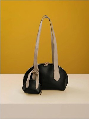 Rivina Mini Çantalı Charm Detaylı Uzun Saplı Kadın El ve Kol Çantası