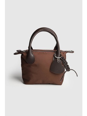 Rivina Meyli Kadın Mini Boy Charm Detaylı Paraşüt Kumaş El Çantası