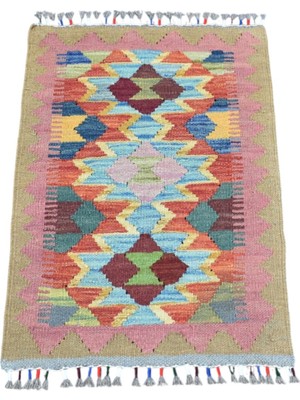 Zehra Abla Halı Yeni El Dokuma Ender Cerit Yörükleri Meşhed Iran Yün Kilim 7229