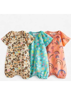 Next Baby Pamuklu Animal 3'lü Romper Set