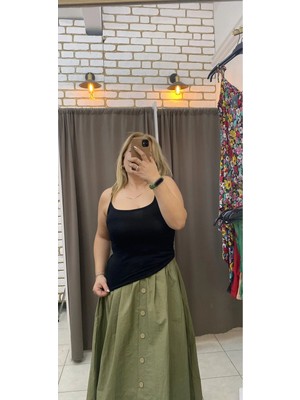 Tuba Toptaş Pamuklu Askılı Bluz