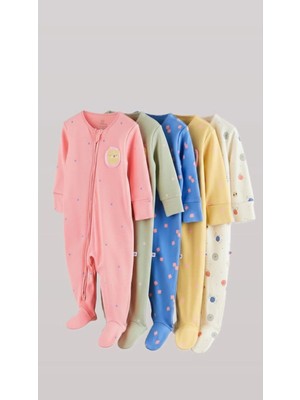 Next Baby Çiçek Desenli 5'li Tulum Set