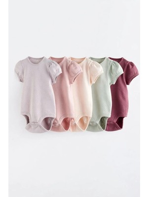 Next Baby Pamuklu Pembe 5'li Body Zıbın Set