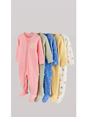 Next Baby Çiçek Desenli 5'li Tulum Set