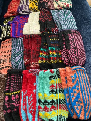 Çeyizlik El Örgüsü Desenli Renkli Patik 15 Adet Beden 36-40