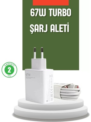 Butik 67 Watt Turbo Şarj Cihazı Redmi Note 10 11 12 Uyumlu