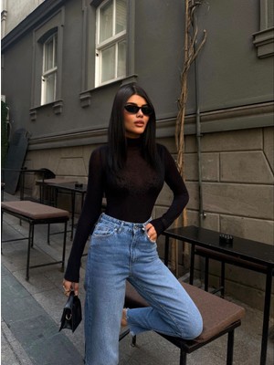 Aida Fashion Kesik Paça Boyfit Jeans