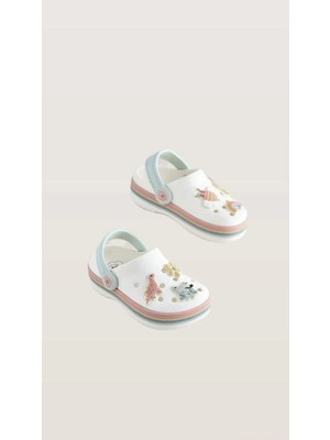 Next Baby Beyaz Desenli Terlik