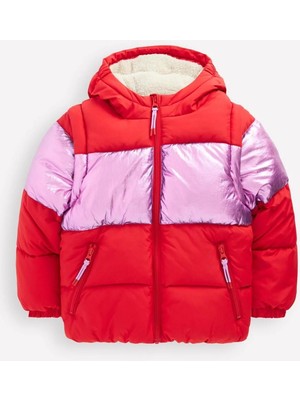 Next Baby Boden Kırmızı Metalic 2si Bir Arada Polar Astarlı Mont