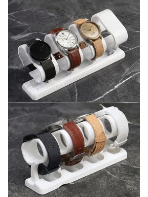 Pratik 4'lü Saat Standı ve Saat Sergileme Ünitesi - Modüler Saat Organizer