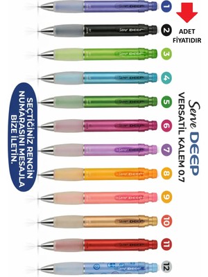 Anı Ofis Kırtasiye Mekanik Versatil Uçlu Kalem Pastel Doğa Serisi 0.7 Ergonomik Tutuş Renk Seçenekli