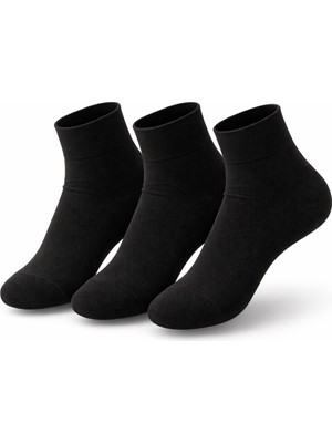 Umel Tekstil Bayan Bambu Patik Çorap 3'lü Set Burun Dikişsiz